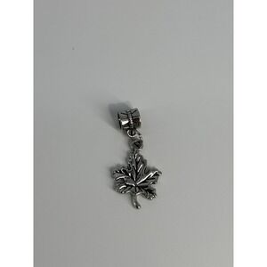 Vintage Maple Leaf Bracelet Charm Pendant Silver